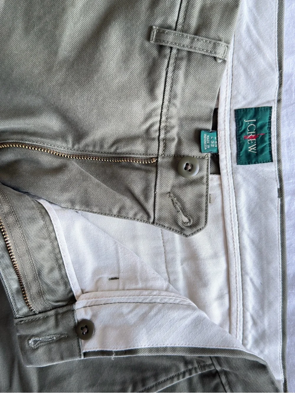 Men's Olive Green Classic Chino Pants